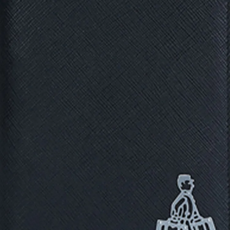 PRADA Cow Leather Wallet Unisex Black-4