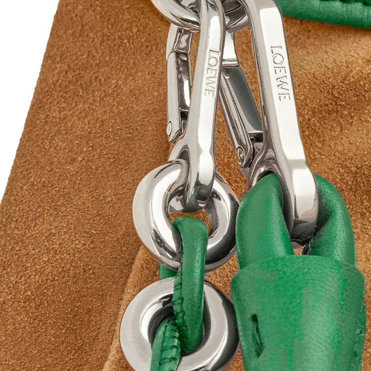 LOEWE Flamenco Soft Nappa Lambskin Clutch Medium Size Women's Tropical Green-8