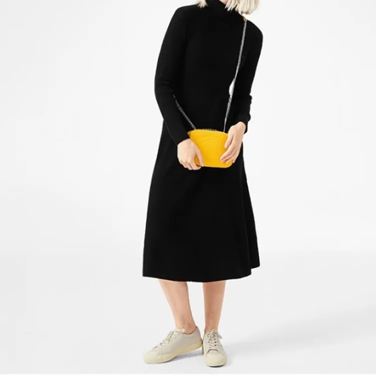 LACOSTE Cow Leather Shoulder Bag Crossbody Bag Small Size Women's Deep Yellow-4