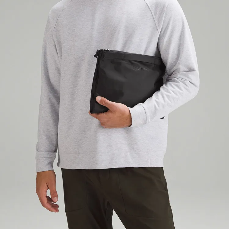 Lululemon Waterproof Fabric Storage Bag Unisex Black & Graphite Gray-3