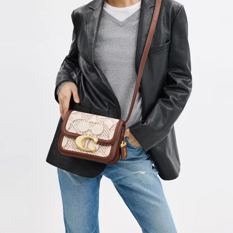 COACH IDOL Signature Canvas Shoulder Bag, Crossbody Bag, Handbag Trumpets Women's Natural-5