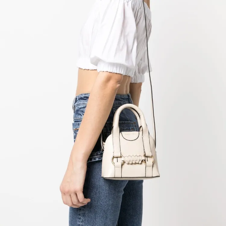 See By Chloe Micro Saddie Leather Tote Bag-4