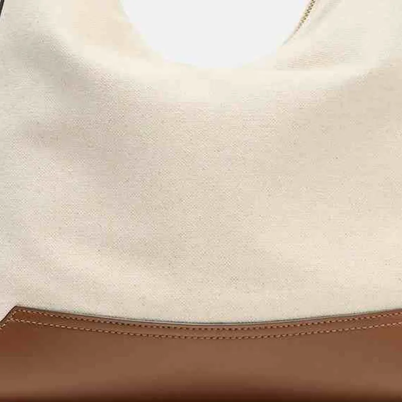 ZARA Cotton Shoulder Bag Tubas Women's Raw White-4