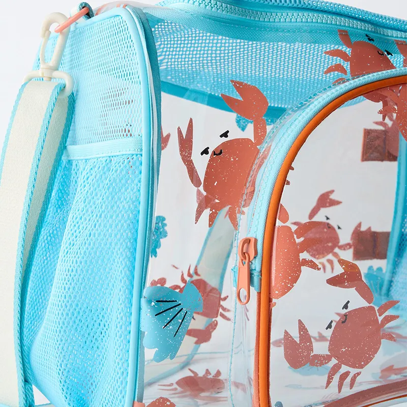 ZARA Thermoplastic Polyurethane Bowling Bag, Crossbody Bag Kids' Blue-4