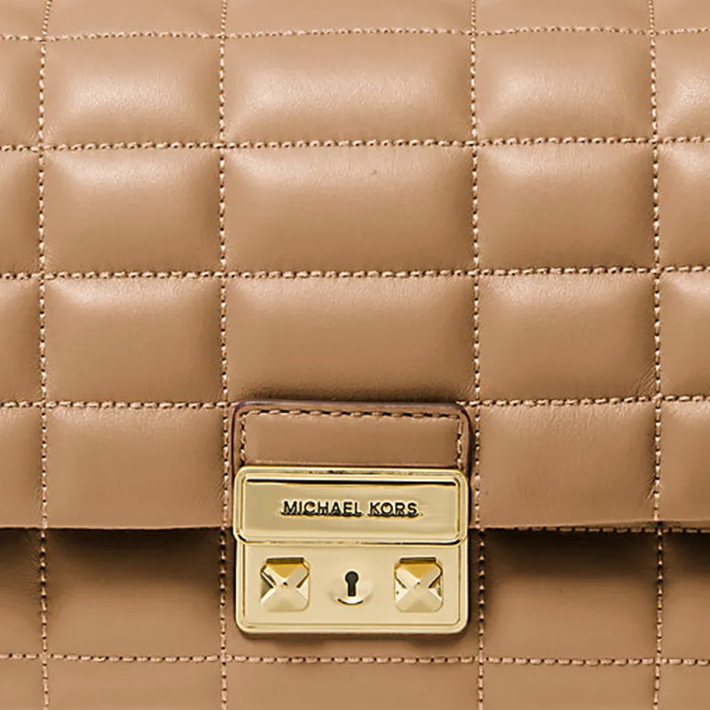MICHAEL KORS Cow Leather Shoulder Bag Tubas Women's Light Brown-2
