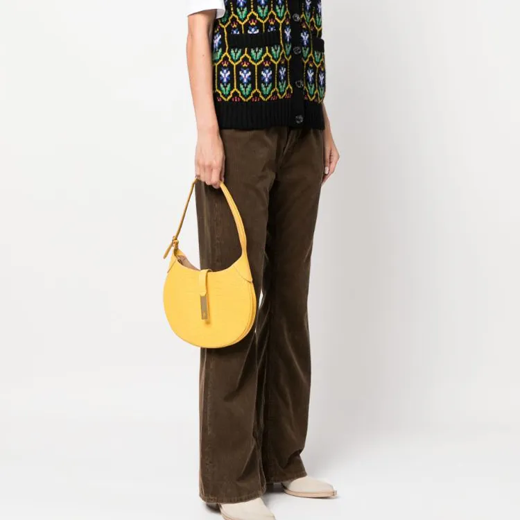 Polo Ralph Lauren Polo ID Sheepskin Handbag Shoulder Bag Women's Mustard Yellow-4