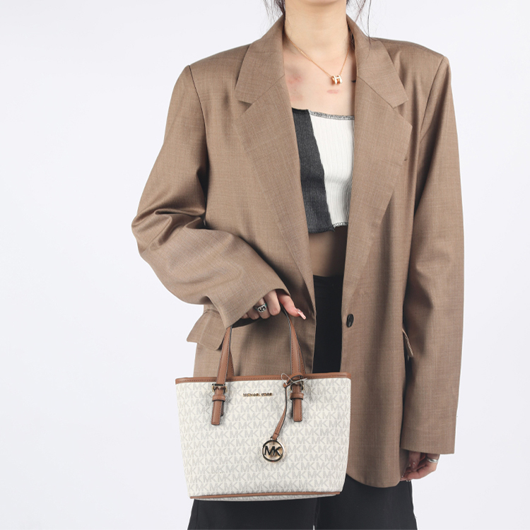 MICHAEL KORS Jet Set Travel Extra-Small Logo Top-Zip Tote