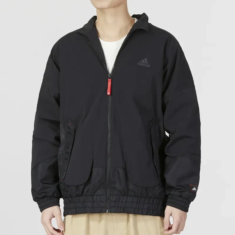 Adidas Jackets Coats Men's Black Shopping Bag-3