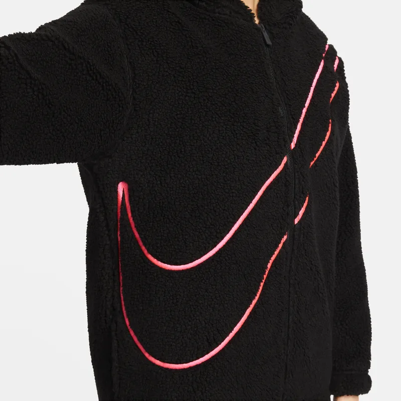 Nike Dragon New Year's Collection SPORTSWEAR Velvet feel Coat Women's Black-4