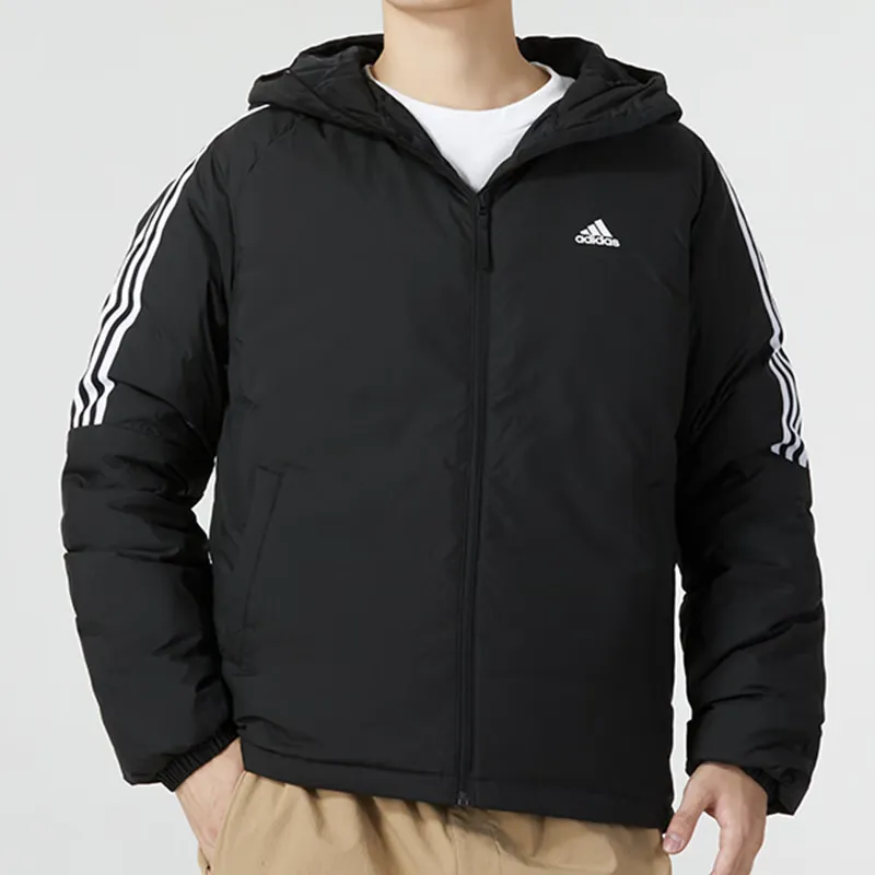Adidas Down Jacket Unisex Black Comes With Necklace-2