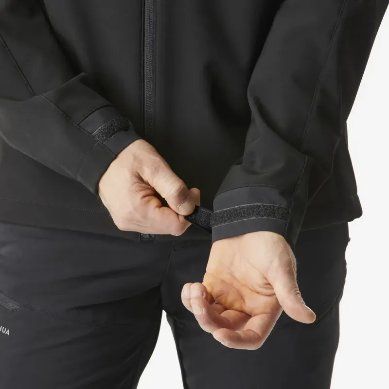 DECATHLON Waterproof And Breathable Warm Windbreaker Jacket Men's Smoked Black-4
