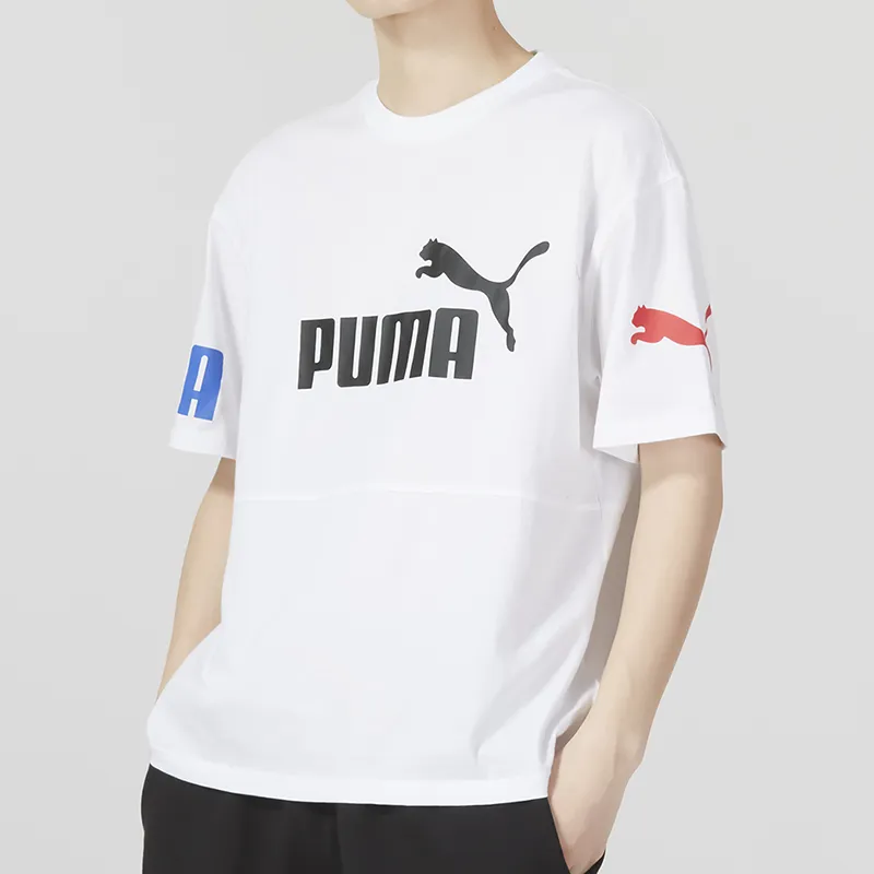 PUMA Men's Casual Series T Shirts Men White-4