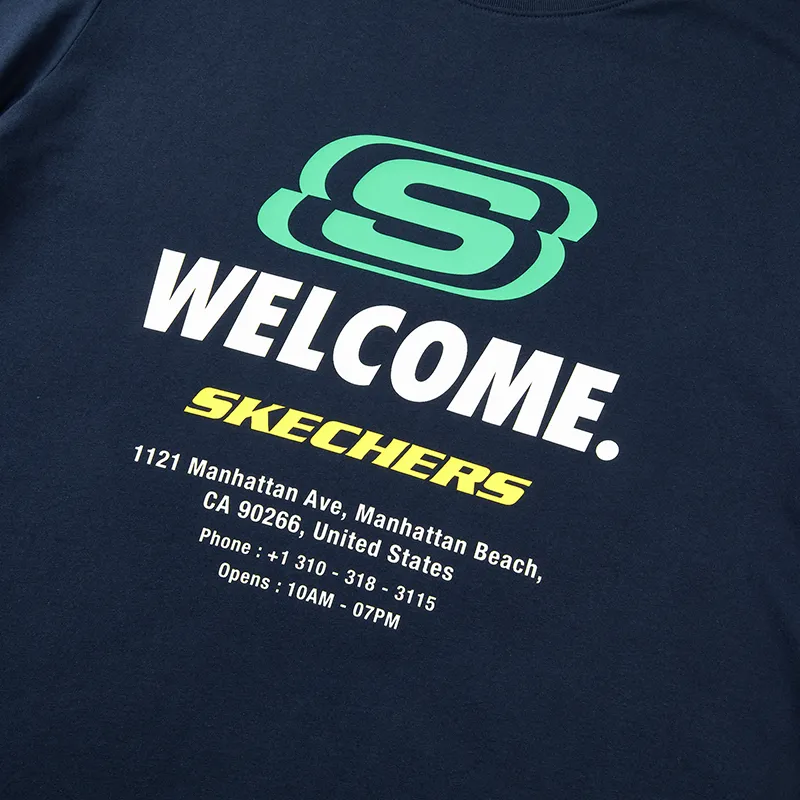 Skechers T Shirt Unisex Navy Blue-3