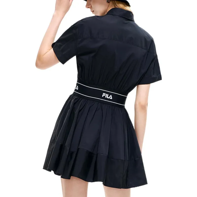 FILA Short Sleeved Dresses Women's Black-3