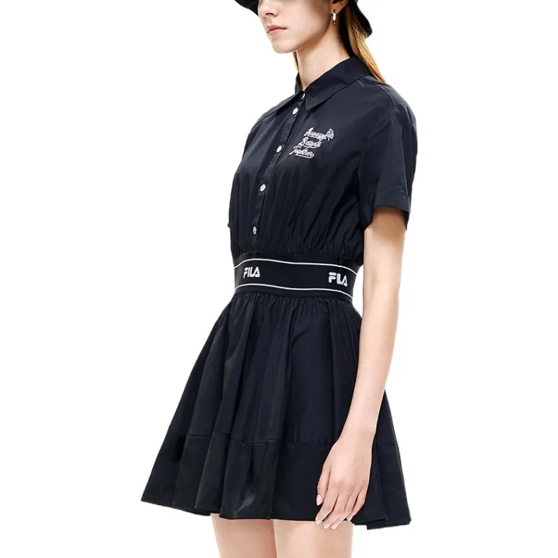 FILA Short Sleeved Dresses Women's Black-2