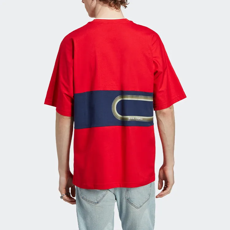 Adidas Originals BLOKEPOP T Shirt Men's Light Scarlet-2