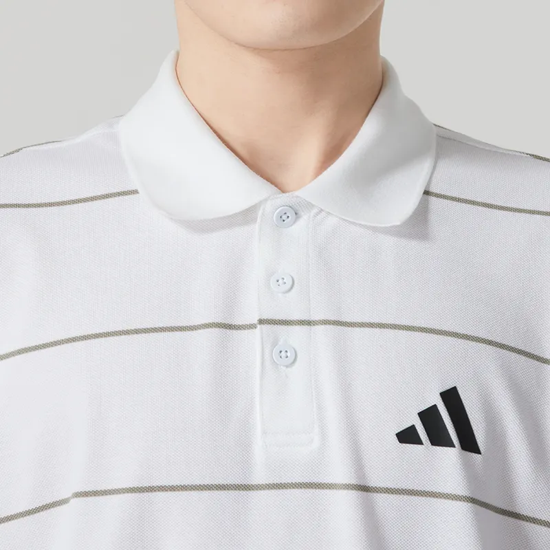 Adidas Polo Shirts Men White-4