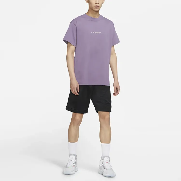 Jordan T-Shirt Men's Gray Purple-4