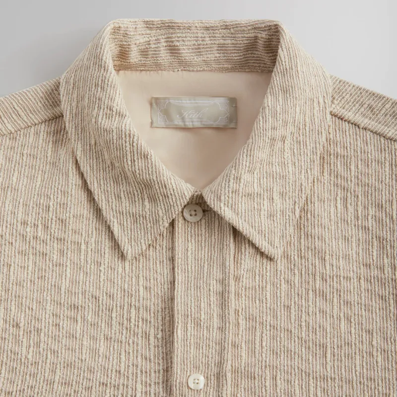 KITH Slub Boucle Boxy Collared Overshirt-2