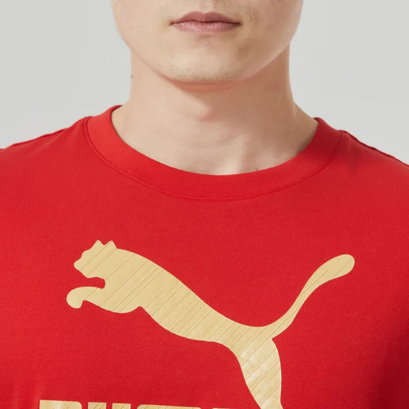 PUMA Set-in Sleeve T-Shirt Unisex Red-3
