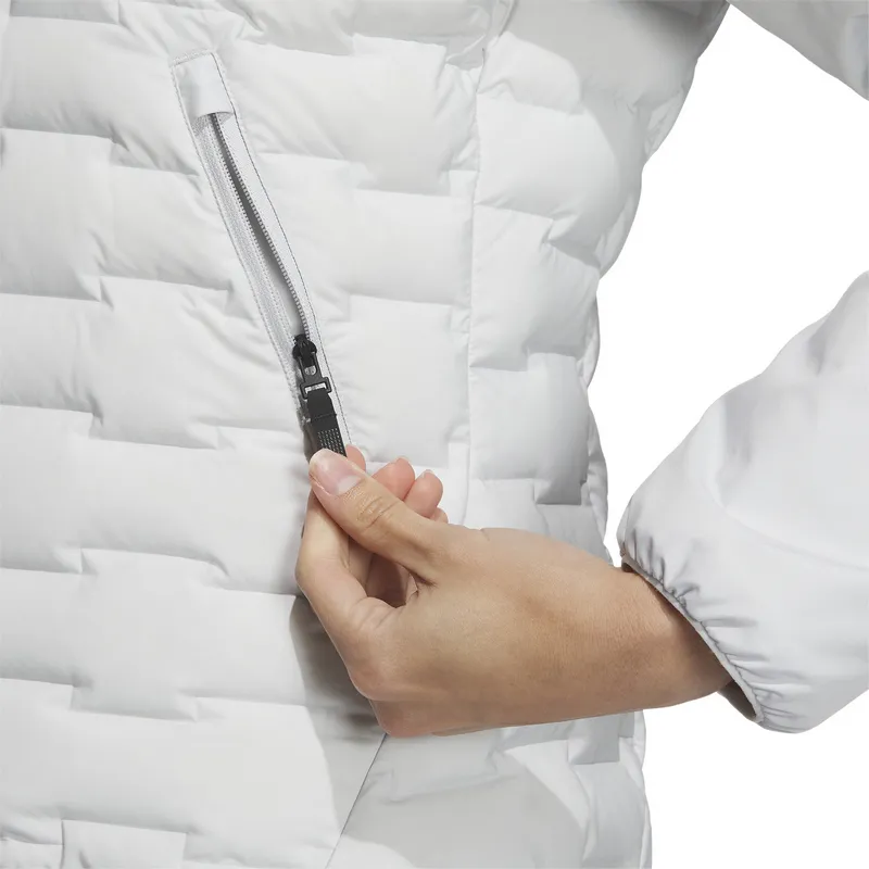 Adidas FW24 GOOSE DOWN WOVEN BAFFLE Down Jacket Women's Light Gray-3