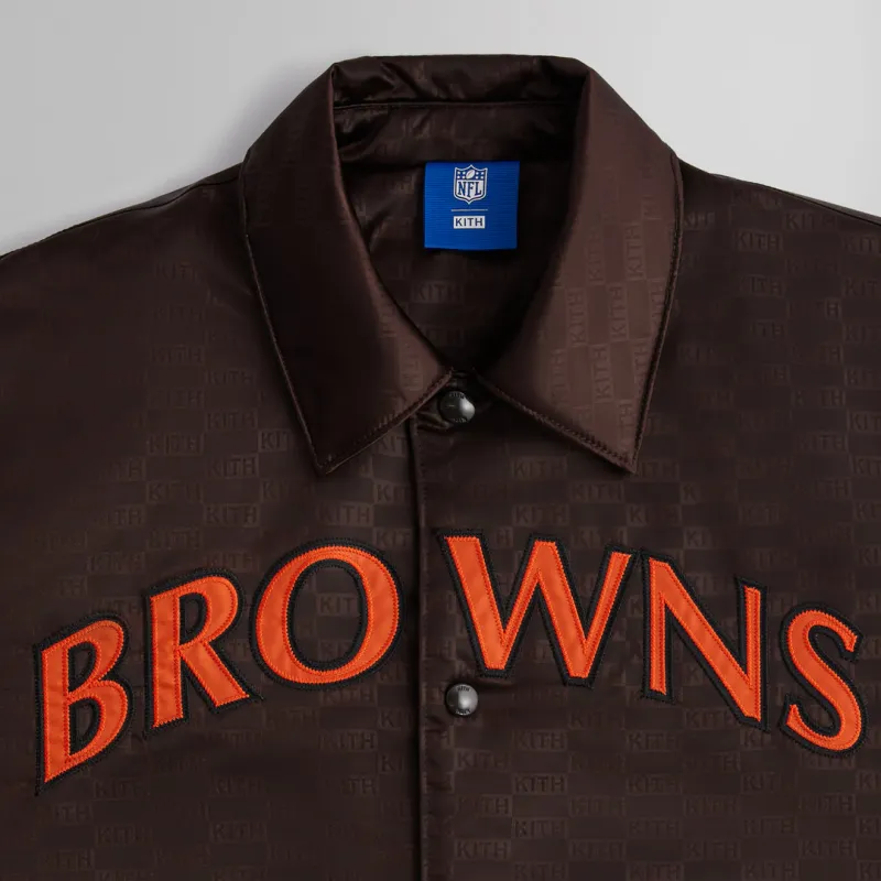 KITH For The NFL Browns Satin Bomber Jacket-2
