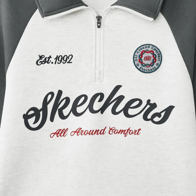 Skechers New Year Raglan Sleeve T-Shirt Women's Light Heather Gray-2
