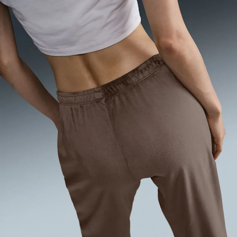 Nike AS W NSW NK CHLL VLR MR OH SWT Casual Pants Women's Beige Series-2