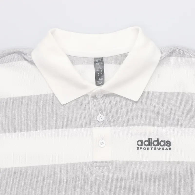 Adidas Polo Shirt Men's White/Light Gray-3