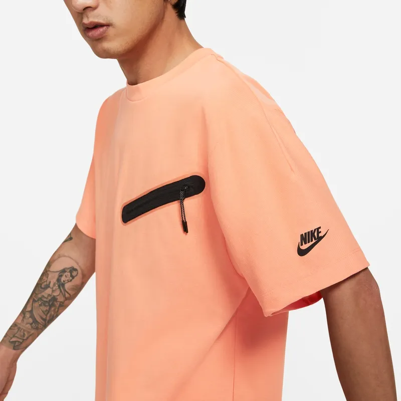 Nike Sportswear T Shirts Men Fog Orange/Black-3