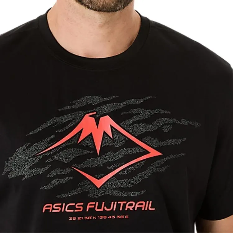 Asics FUJITRAIL T Shirt Men's Black-3