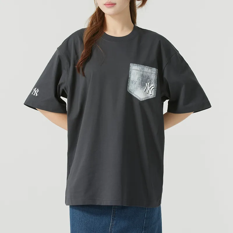 MLB New York Yankees T Shirt Unisex Charcoal Gray-2