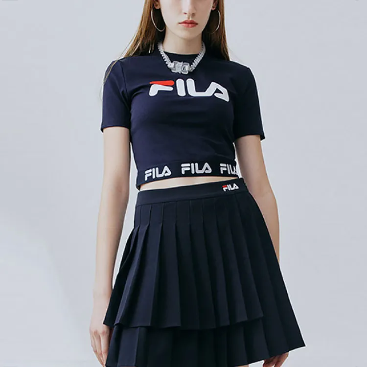 FILA Crop Tops Women's Legend Blue-2