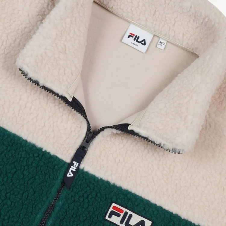 FILA Velvet Jackets Men Green-3