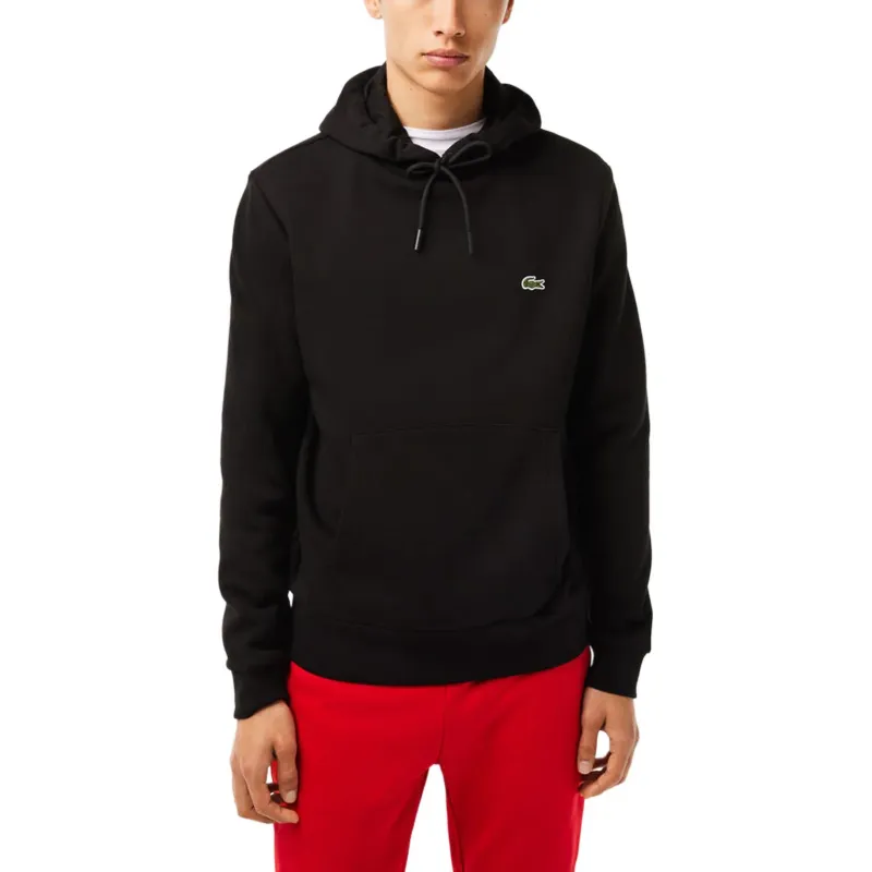 LACOSTE Logo Embroidered Drawstring Hoodie-2