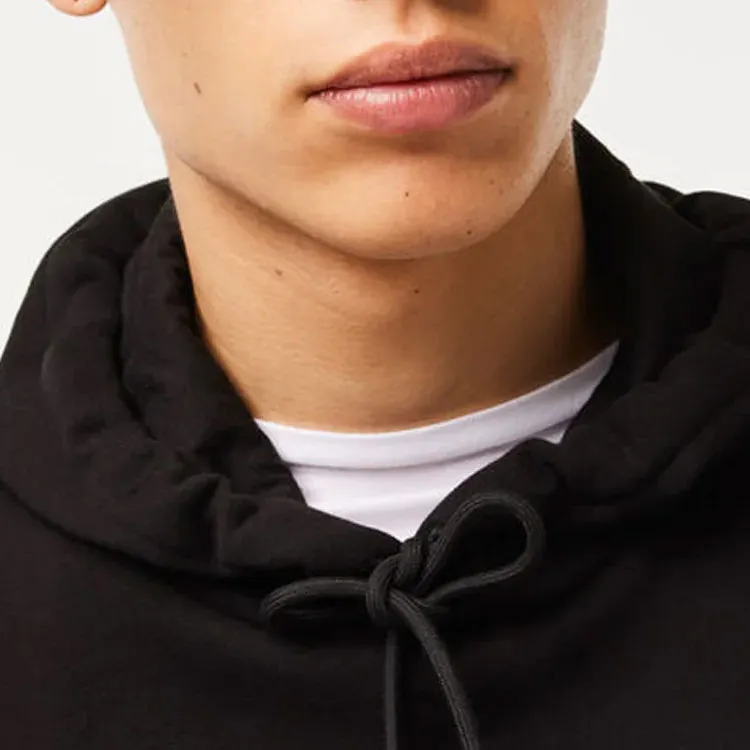 LACOSTE Logo Embroidered Drawstring Hoodie-4