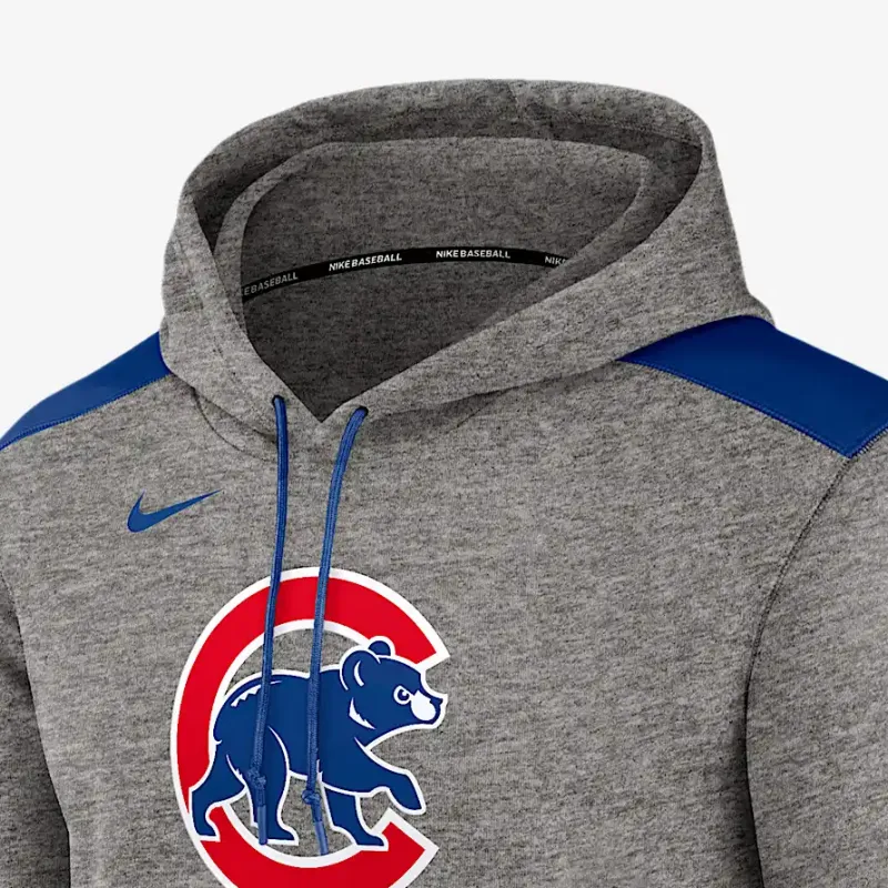 Nike Chicago Cubs Authentic Collection Men's Nike Therma Mlb Pullover Hoodie-2