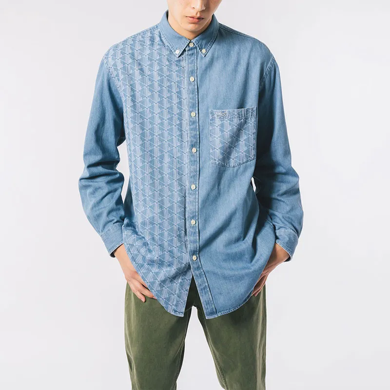 LACOSTE Shirt Men's Light Indigo-2