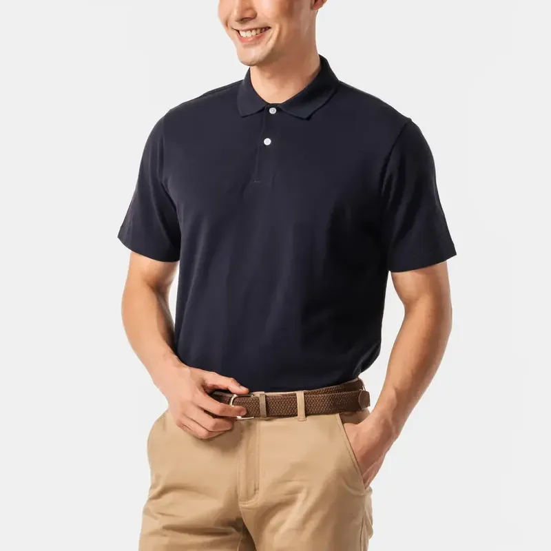 DECATHLON Polo Shirt Men's Blue Black-3