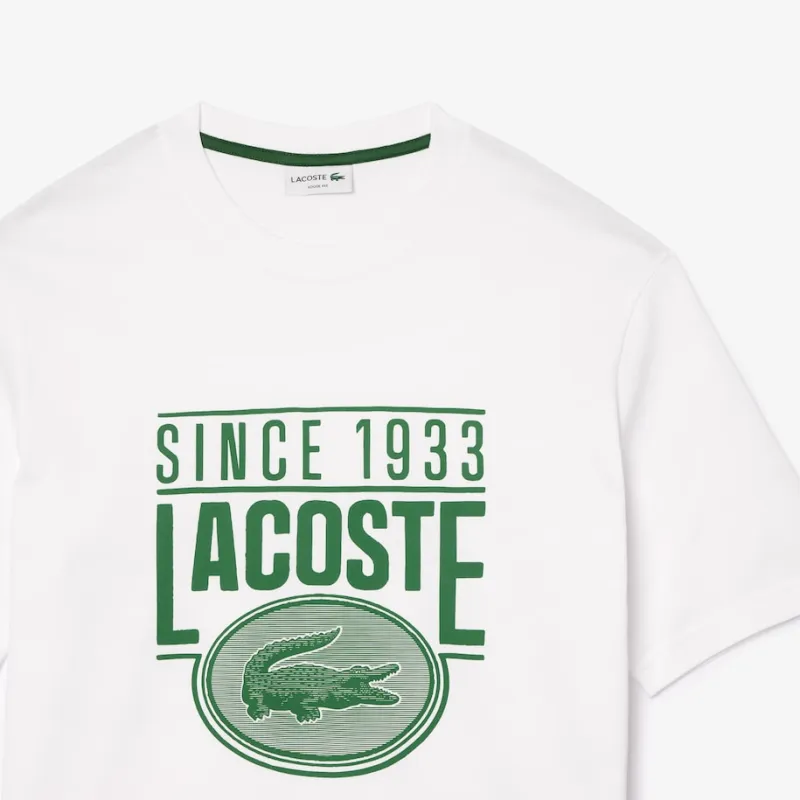 LACOSTE Logo print Organic Cotton T shirt-3