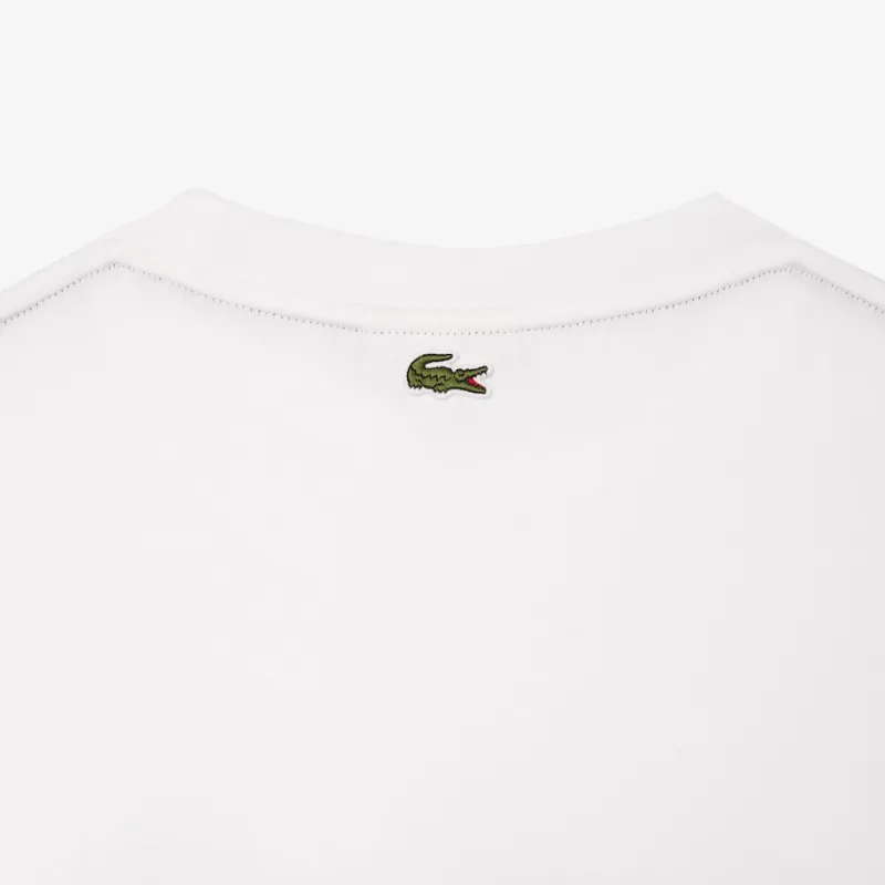 LACOSTE Logo print Organic Cotton T shirt-4
