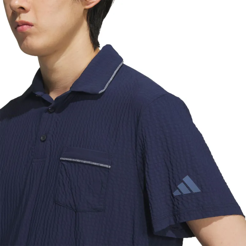 Adidas SEERSUCKER POLO SHIRT Polo Shirt Men's College Navy Color-3