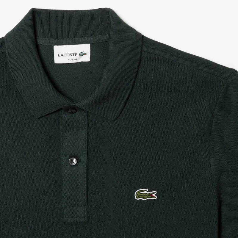 LACOSTE Logo patch Cotton Polo Shirt-3
