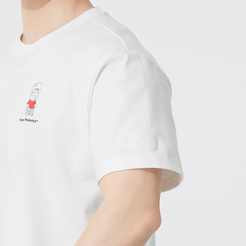 New Balance T Shirt Unisex Sea Salt White-5