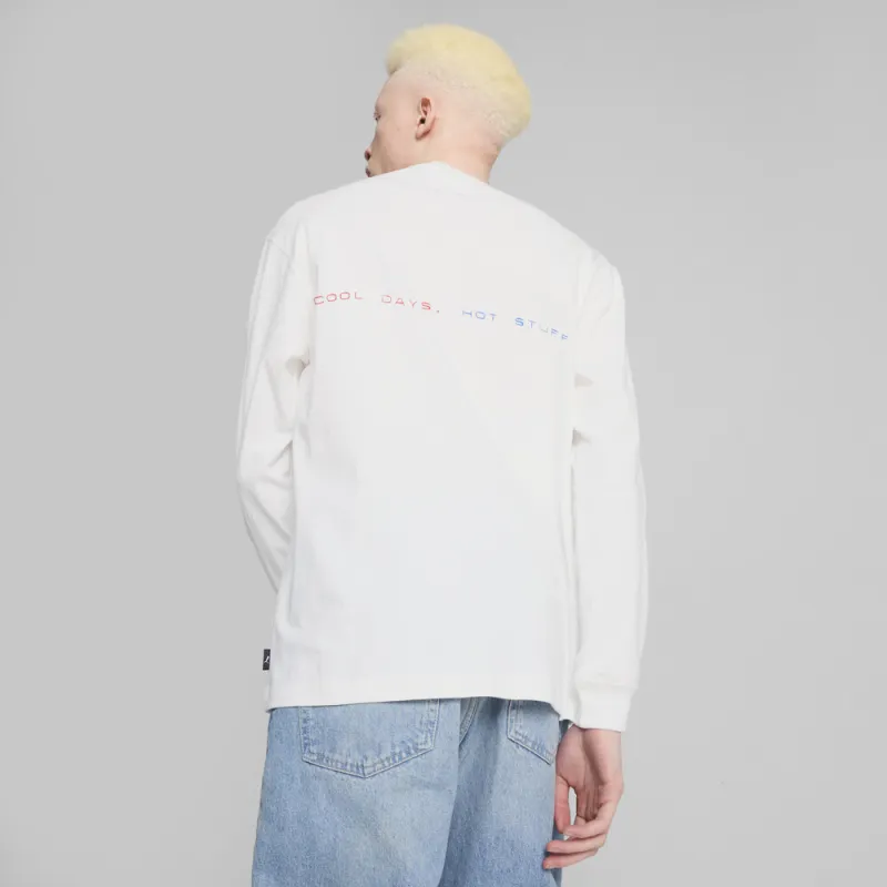 PUMA GRAPHICSCOOL Collection Day Hot Stuff T-Shirt Men's White-2