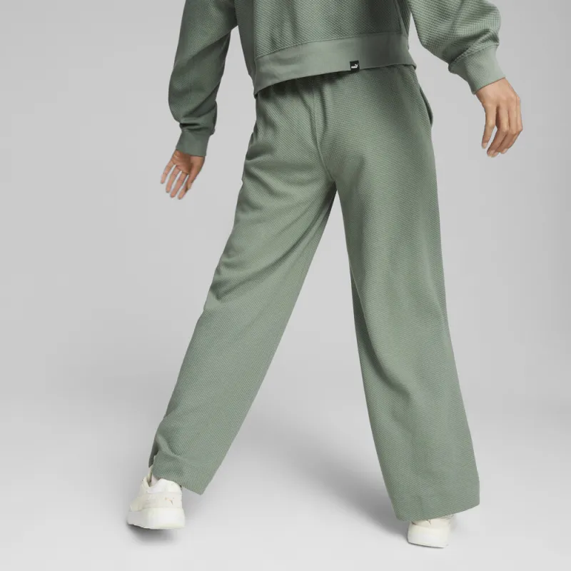PUMA HER Knitted Sweatpants Women's Green-2