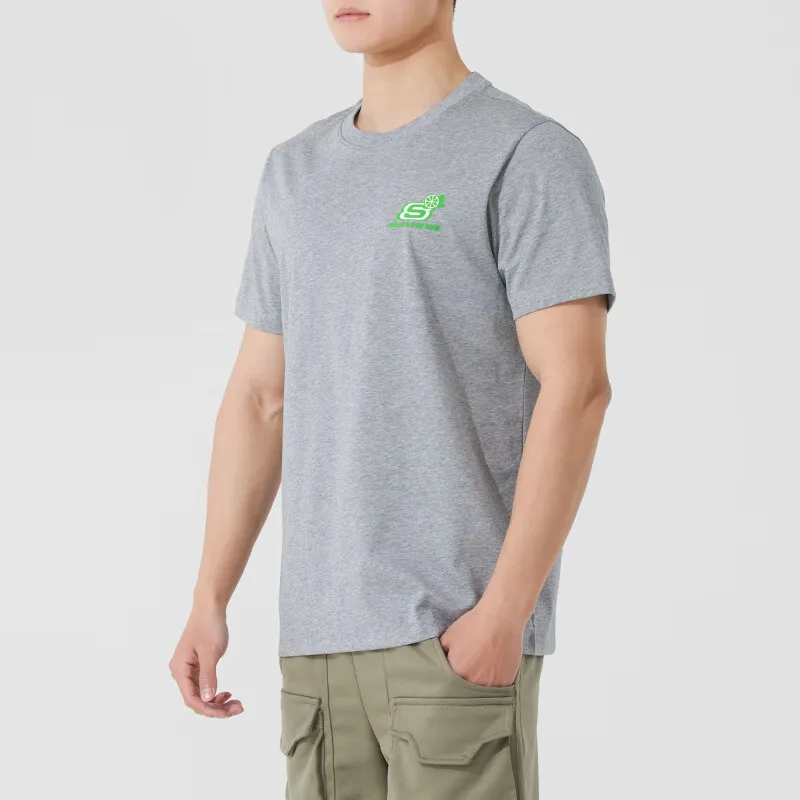 Skechers Colorful SS25 T Shirt Unisex Medium Heather Gray 004F-3