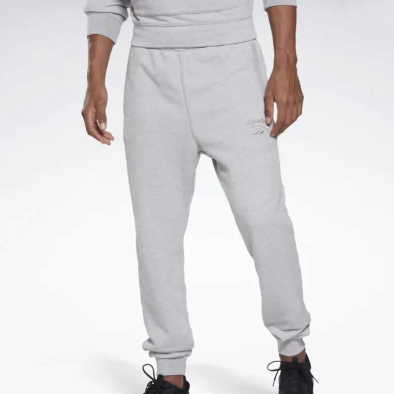Reebok PANTS Knitted Sports Pants Men's Medium Heather Gray-1