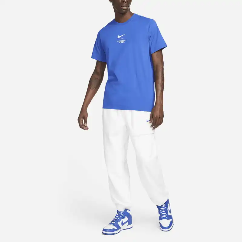 Nike T Shirts Men Blue-2