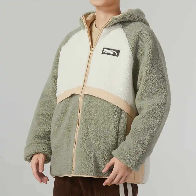 PUMA Winterized Velvet Jackets Unisex Pebble Gray-4